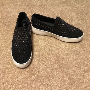 Black Studded Michael Kors Slip on Sneakers